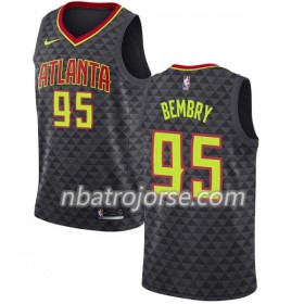 Män Atlanta Hawks Tröja DeAndre Bembry 95 Nike 2017-18 Svart Swingman